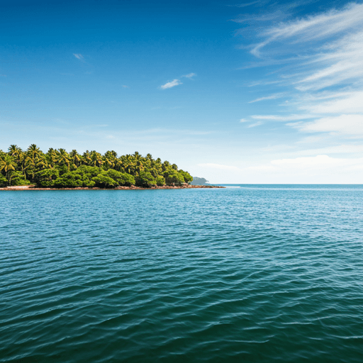 Remote lagoon coastline near Kalpitiya, north-west Sri Lanka